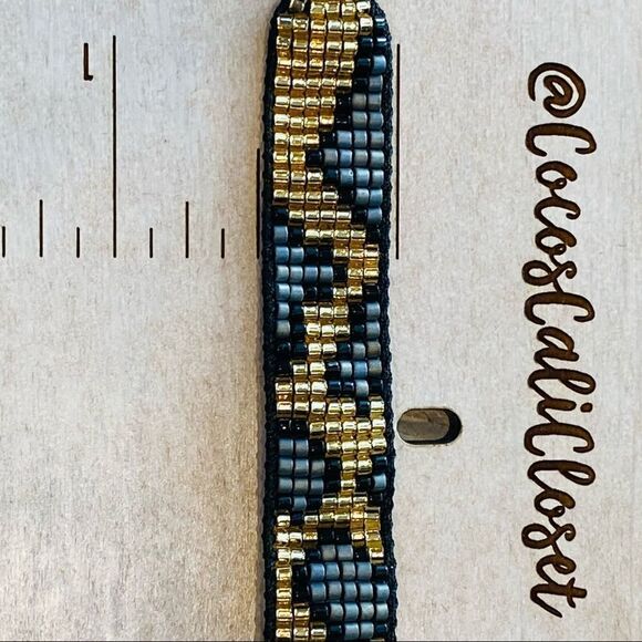 Crystal Seed Bead Boho Woven Adjustable Friendship Bracelet Animal Print NWT - Picture 7 of 9